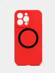 Красный чехол Silicone Case для iPhone 11/12/13/14/Pro/Max/Plus/Mini, с функцией MagSafe (Магсейф)