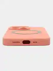 Кремовый чехол Silicone Case для iPhone 11/12/13/14/Pro/Max/Plus/Mini, с функцией MagSafe (Магсейф)