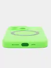 Лайм чехол Silicone Case для iPhone 11/12/13/14/Pro/Max/Plus/Mini, с функцией MagSafe (Магсейф)