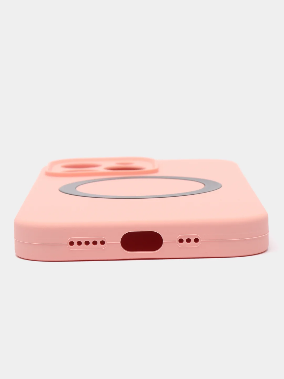 Розовый чехол Silicone Case для iPhone 11/12/13/14/Pro/Max/Plus/Mini, с функцией MagSafe (Магсейф)