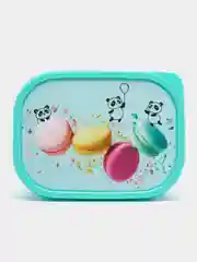 Бирюзовый ланч-бокс прямоугольный "Your time" и ланч-бокс "Вкус жизни" 150 мл, "Панда" 500 мл