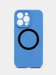 Синий чехол Silicone Case для iPhone 11/12/13/14/Pro/Max/Plus/Mini, с функцией MagSafe (Магсейф)