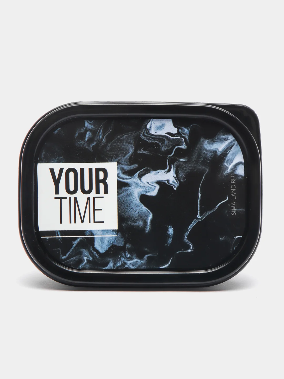 Черный ланч-бокс прямоугольный "Your time" и ланч-бокс "Вкус жизни" 150 мл, "Панда" 500 мл