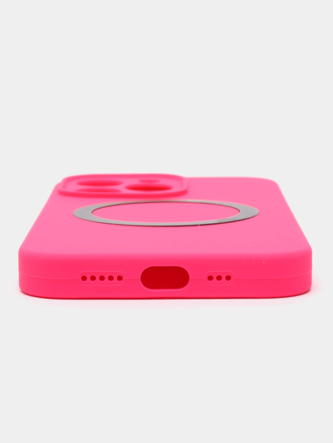 Фуксия чехол Silicone Case для iPhone 11/12/13/14/Pro/Max/Plus/Mini, с функцией MagSafe (Магсейф)