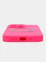 Фуксия чехол Silicone Case для iPhone 11/12/13/14/Pro/Max/Plus/Mini, с функцией MagSafe (Магсейф)
