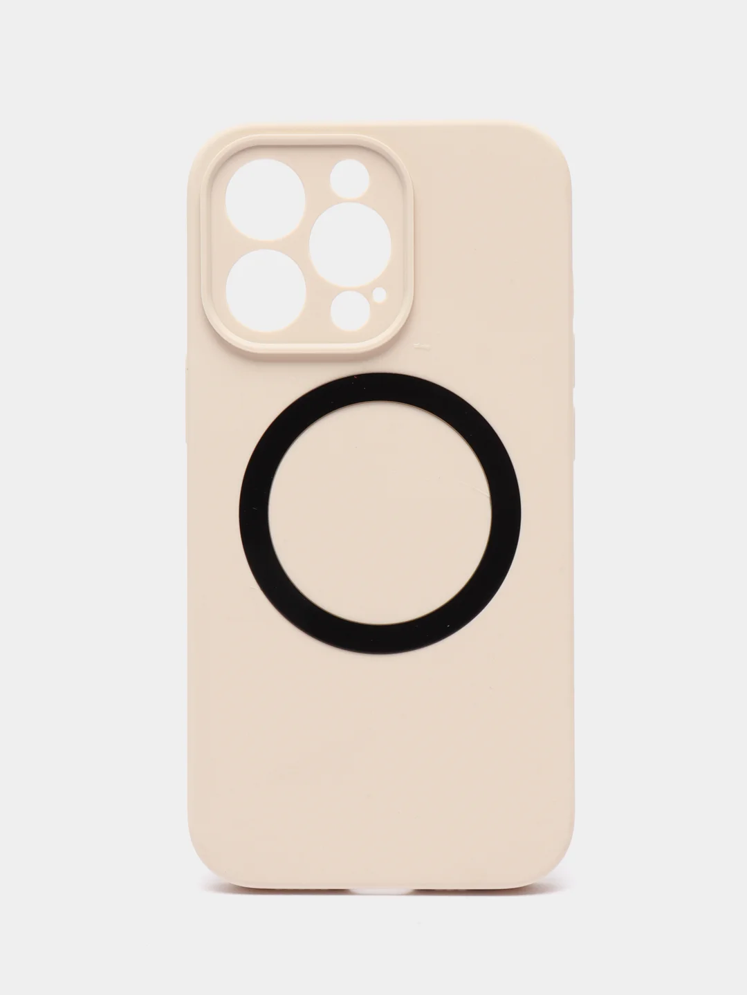 Светло-бежевый чехол Silicone Case для iPhone 11/12/13/14/Pro/Max/Plus/Mini, с функцией MagSafe (Магсейф)