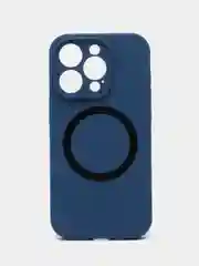 Синий меланж чехол Silicone Case для iPhone 11/12/13/14/Pro/Max/Plus/Mini, с функцией MagSafe (Магсейф)