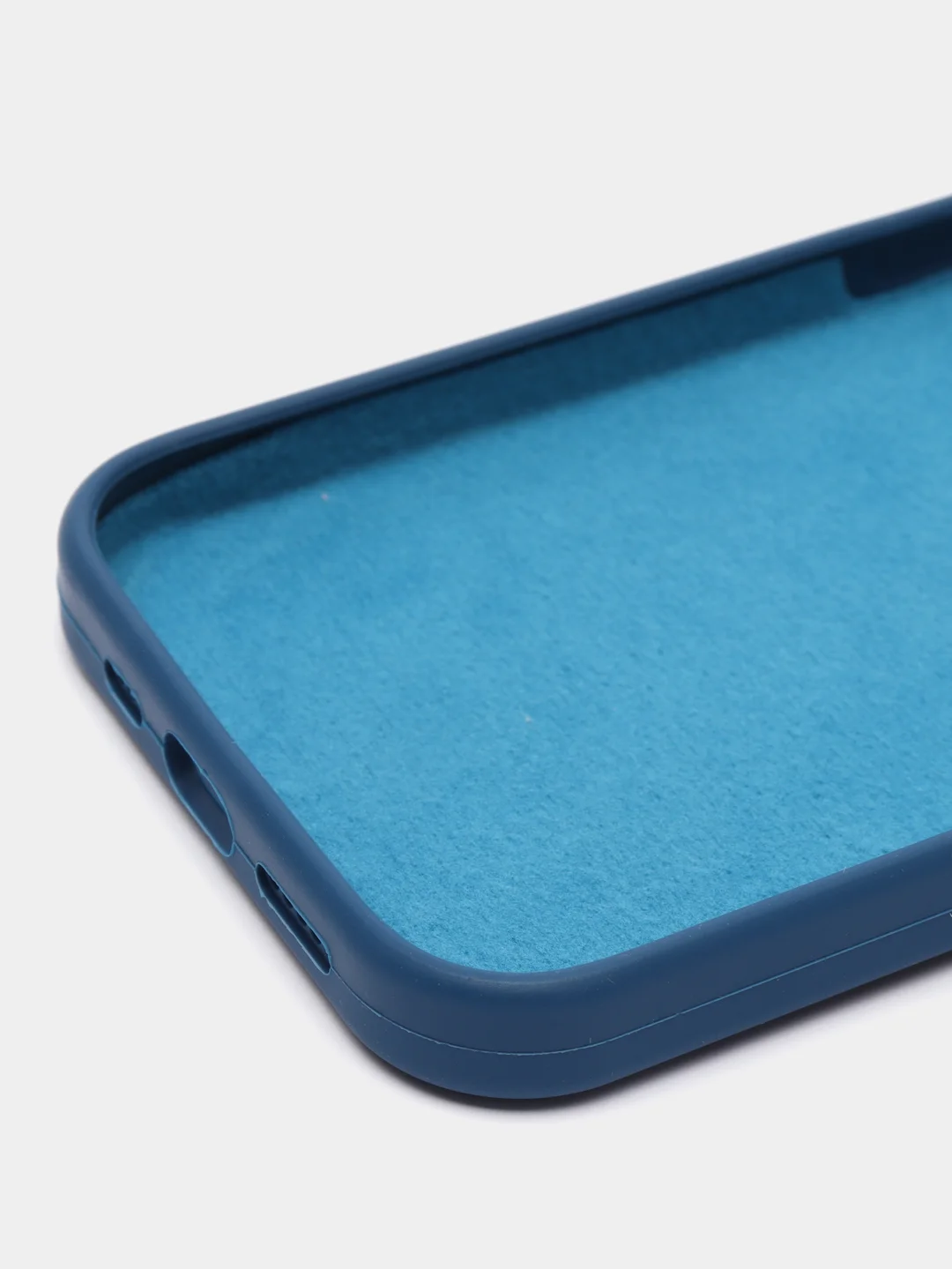 Синий меланж чехол Silicone Case для iPhone 11/12/13/14/Pro/Max/Plus/Mini, с функцией MagSafe (Магсейф)