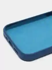 Синий меланж чехол Silicone Case для iPhone 11/12/13/14/Pro/Max/Plus/Mini, с функцией MagSafe (Магсейф)