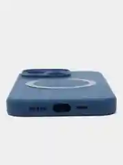 Синий меланж чехол Silicone Case для iPhone 11/12/13/14/Pro/Max/Plus/Mini, с функцией MagSafe (Магсейф)