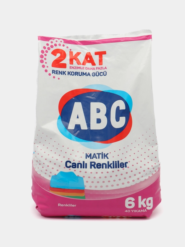 ABC, стиральный порошок, для цветного белья, 6 кг, Турция