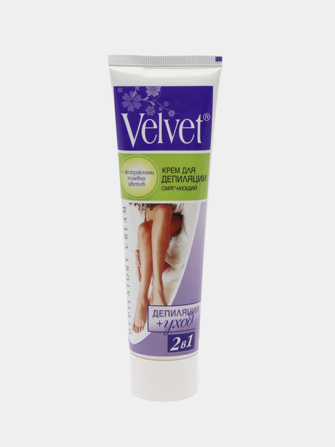 Velvet крем для депиляции 2 в 1, смягчающий, с экстрактом полевых цветов