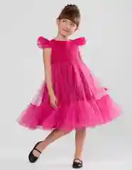 Фуксия нарядное платье для девочки на Новый год