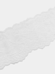 Кружево эластичное, 65 мм, цвет кипенно-белый