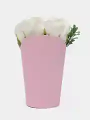 Белый букет из мыльных роз, ручная работа