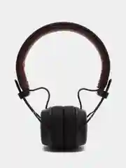 Коричневый беспроводные полноразмерные наушники Bluetooth и AUX, с микрофоном, джойстиком управления