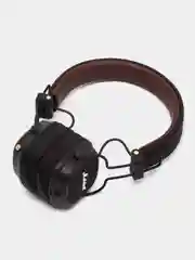 Коричневый беспроводные полноразмерные наушники Bluetooth и AUX, с микрофоном, джойстиком управления