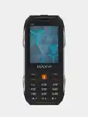 Черный мобильный телефон Maxvi T101, прочный корпус, аккумулятор 4000 мАч, функция Power Bank