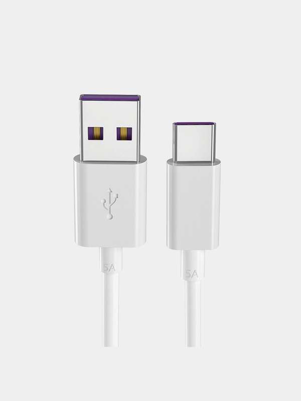 Кабель TYPE C - USB для быстрой зарядки смартфона с гнездом тайп си, провод, шнур 5А