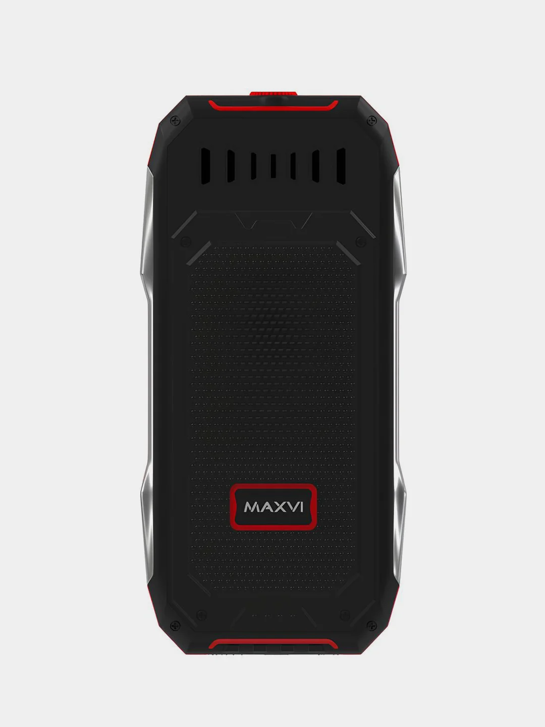 Красный мобильный телефон Maxvi T101, прочный корпус, аккумулятор 4000 мАч, функция Power Bank