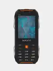 Оранжевый мобильный телефон Maxvi T101, прочный корпус, аккумулятор 4000 мАч, функция Power Bank