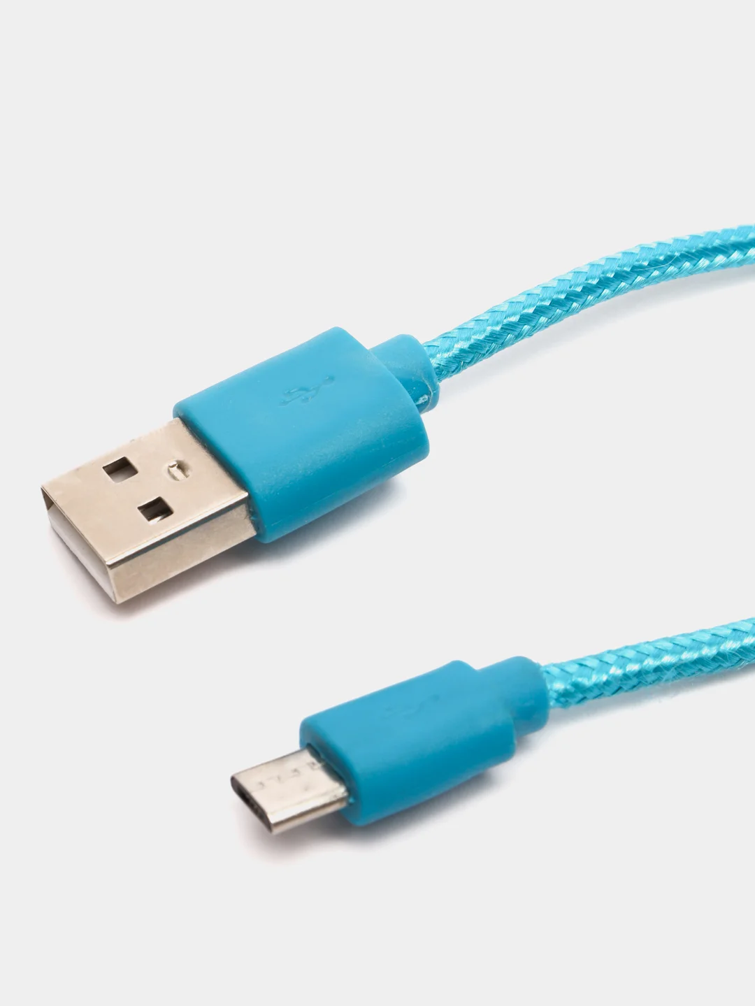 Синий кабель Micro Usb, в нейлоновой оплетке