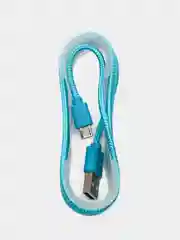 Синий кабель Micro Usb, в нейлоновой оплетке
