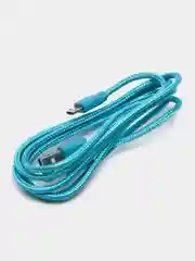 Синий кабель Micro Usb, в нейлоновой оплетке