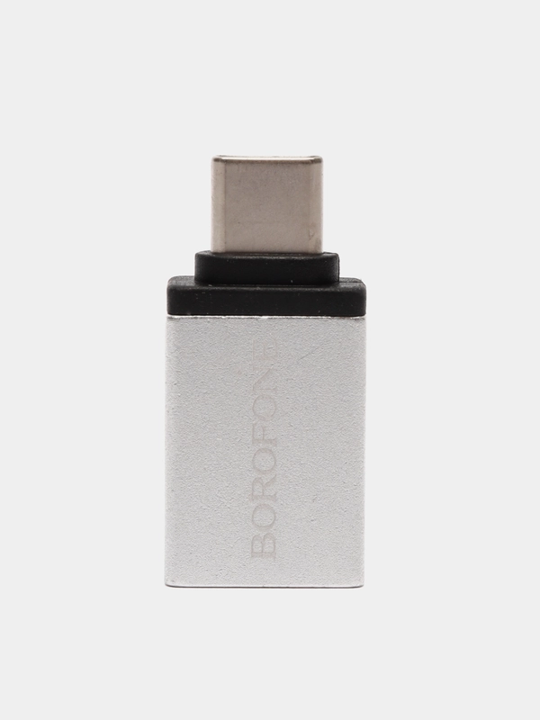 Переходник - адаптер Borofone BV3 Type-C - USB OTG серебристый