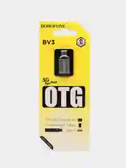 Переходник - адаптер Borofone BV3 Type-C - USB OTG серебристый