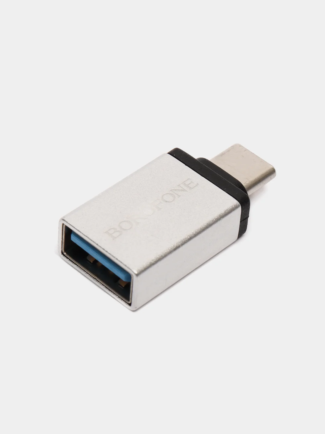 Переходник - адаптер Borofone BV3 Type-C - USB OTG серебристый