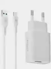 Зарядное устройство для телефона ROCKET Slot Combo 18W USB-A + кабель USB-A / Type C