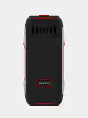 Красный мобильный телефон Maxvi T100, прочный корпус, аккумулятор 1500 мАч, функция Power Bank