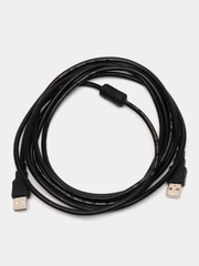 Кабель удлинитель 3.0м USB 2.0 AM(USB)-AM папа-папа с фильтром AA, черный