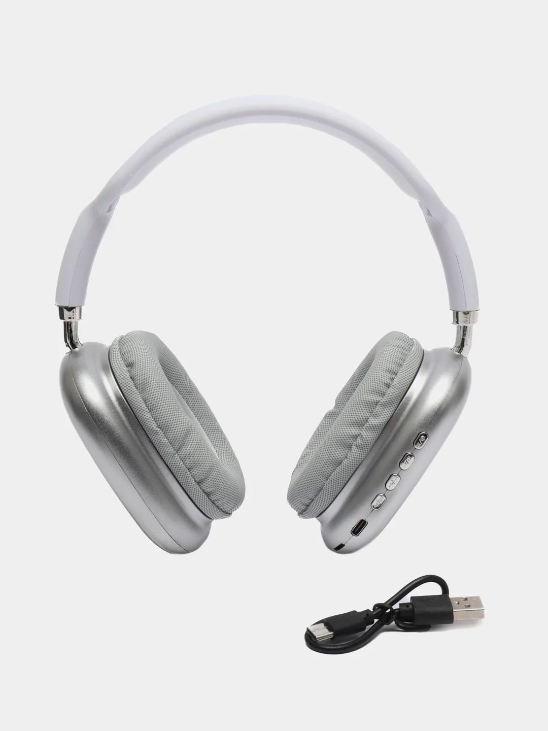 Белый беспроводные наушники P9 Bluetooth 5.0 с микрофоном, FM SD Mp3