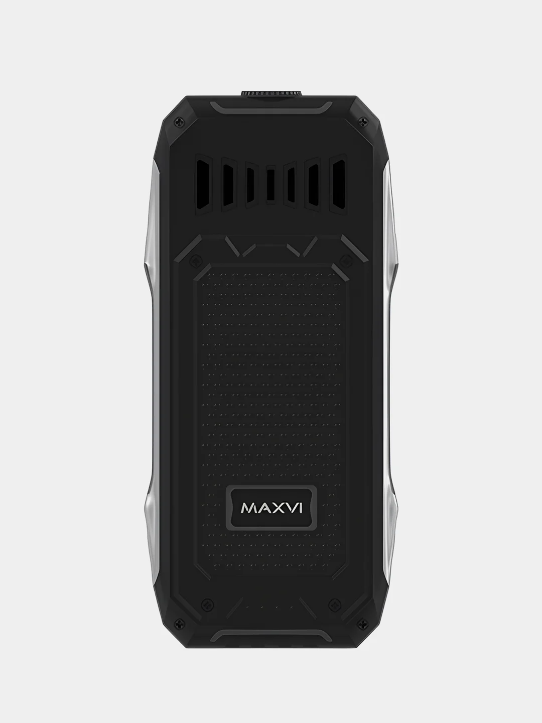 Черный мобильный телефон Maxvi T100, прочный корпус, аккумулятор 1500 мАч, функция Power Bank