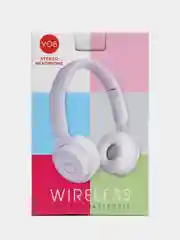 Белый беспроводные наушники Y08 Bluetooth 5.0 с микрофоном, FM SD Mp3