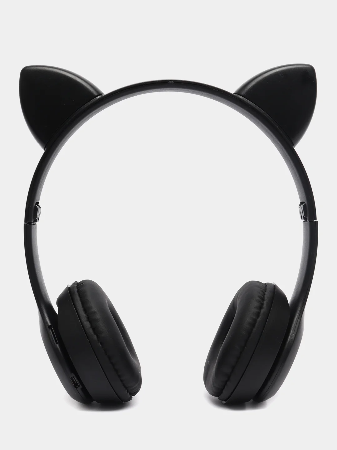 Черный беспроводные наушники светящиеся, ушки кошки MZ-P47 Bluetooth 5.0 с микрофоном, FM SD Mp3