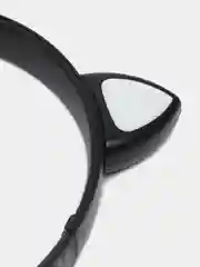 Черный беспроводные наушники светящиеся, ушки кошки MZ-P47 Bluetooth 5.0 с микрофоном, FM SD Mp3