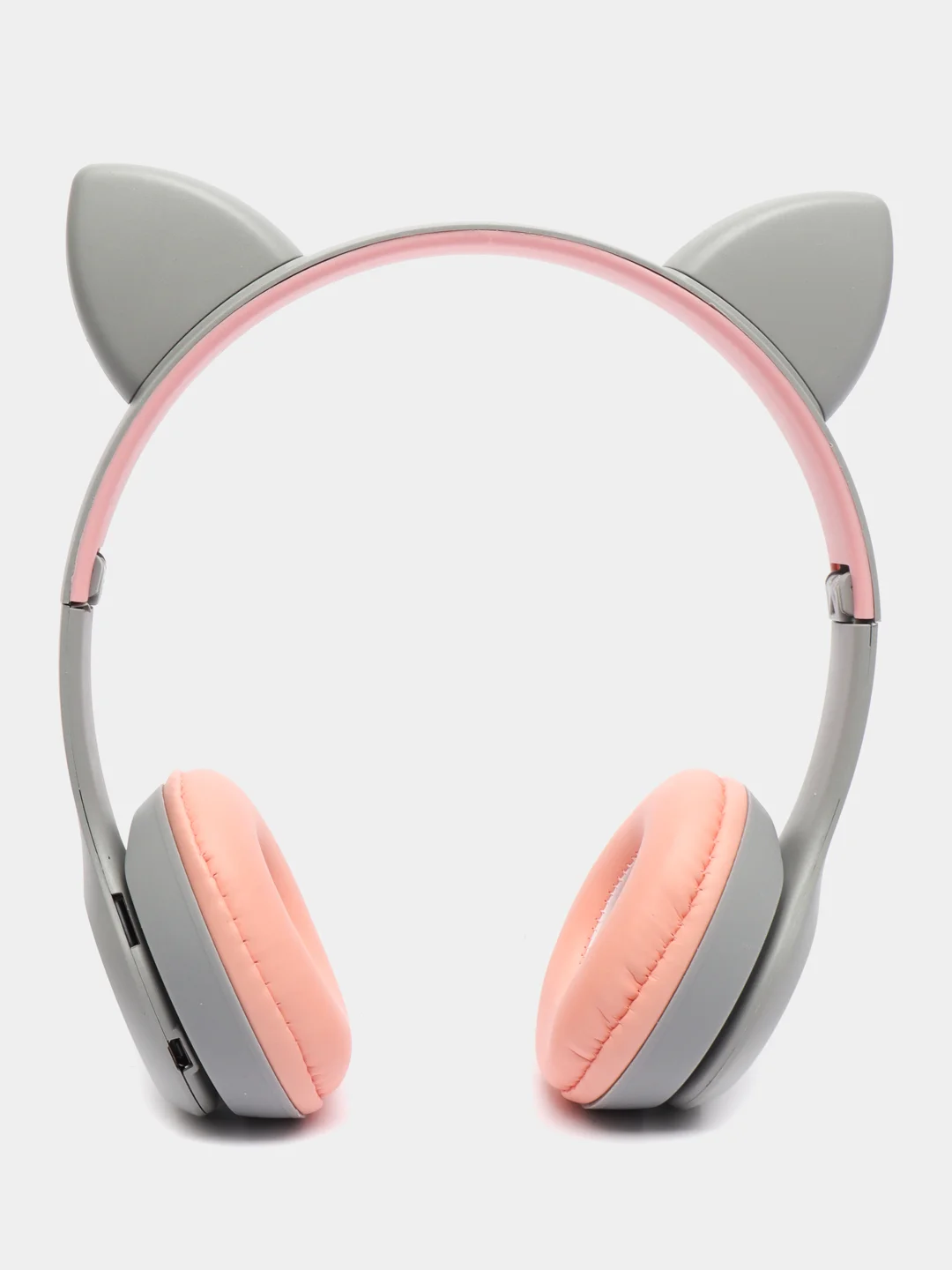 Синий беспроводные наушники светящиеся, ушки кошки MZ-P47 Bluetooth 5.0 с микрофоном, FM SD Mp3