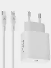 Зарядное устройство ROCKET Space Combo 20W USB-C + кабель Type C / Lightning