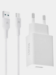 Зарядное устройство для телефона ROCKET Base Combo 10.5W USB-A + кабель USB-A / Type C