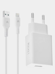 Зарядное устройство для iPhone ROCKET Base Combo 10,5W USB-A + кабель USB-A / Lightning