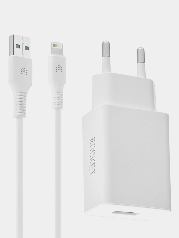 Зарядное устройство для iPhone ROCKET Base Combo 10,5W USB-A + кабель USB-A / Lightning