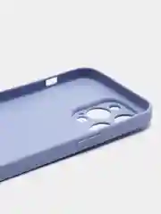 Сиреневый силиконовый чехол на iPhone 14, 14 Plus, 14 Pro, 14 Pro Max, со стеклянной панелью