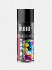 Черный эмаль универсальная акриловая высокоглянцевая KUDO, 520 мл