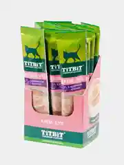 Крем-суп для кошек Titbit с кусочками кролика, 16 штук по 10г