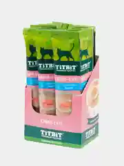 Крем-суп для кошек Titbit с кусочками лосося, 16 штук по 10г