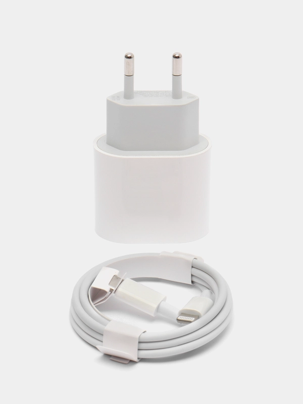 Зарядное устройство для iPhone, блок Type-C, PD, 20W и кабель Type-C/Lightning