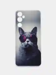 Синий меланж чехол на Tecno Pova Neo 2 / Текно Пова Нео 2 прозрачный, с рисунком, защита камеры